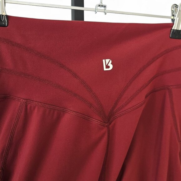 Buffbunny Womens Siren Leggings, Crossover Waist, V-Back, Red, Athletic, Size L - Picture 4 of 8